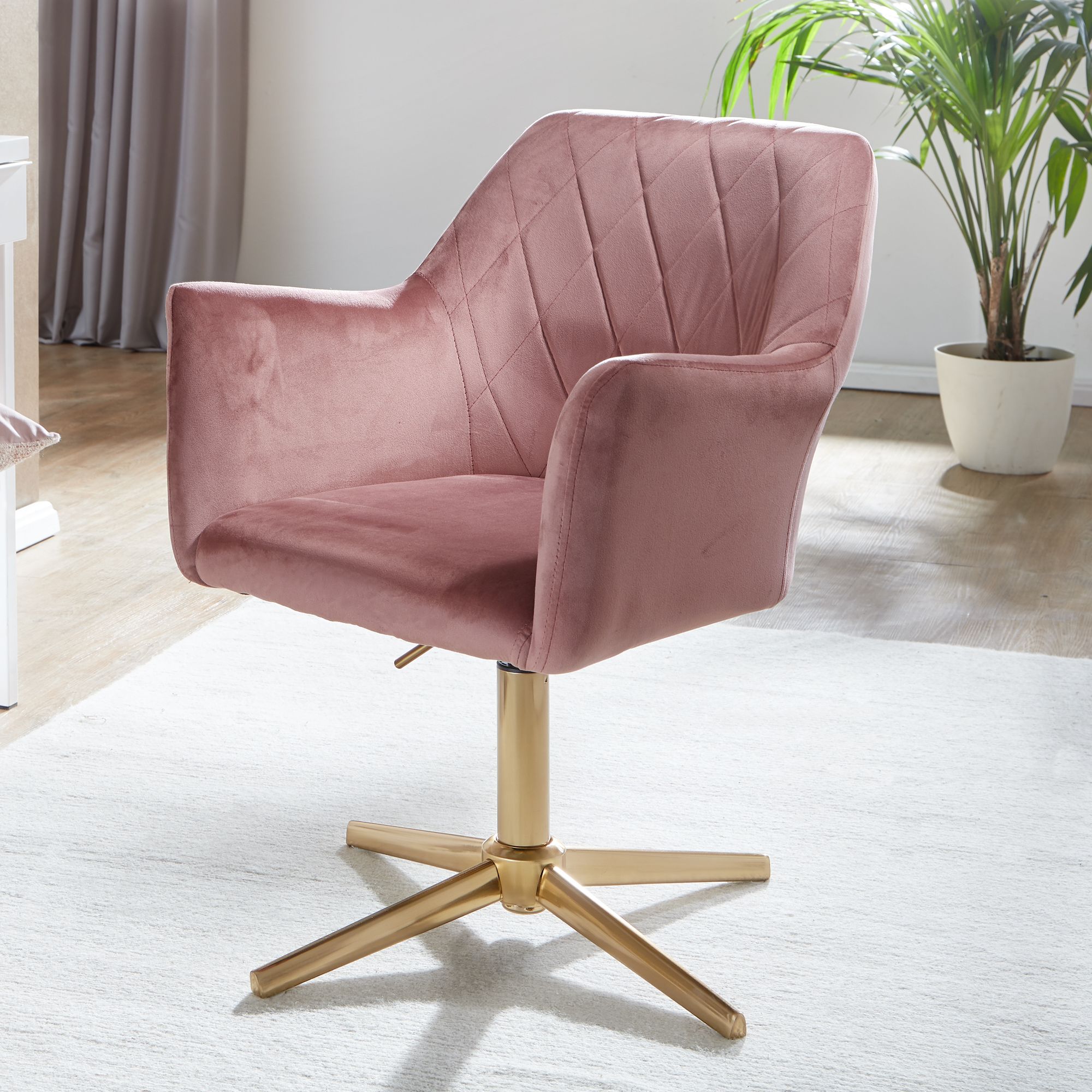 Cadeira giratória residente rosa com cadeira de mesa cadeira giratória shell home office