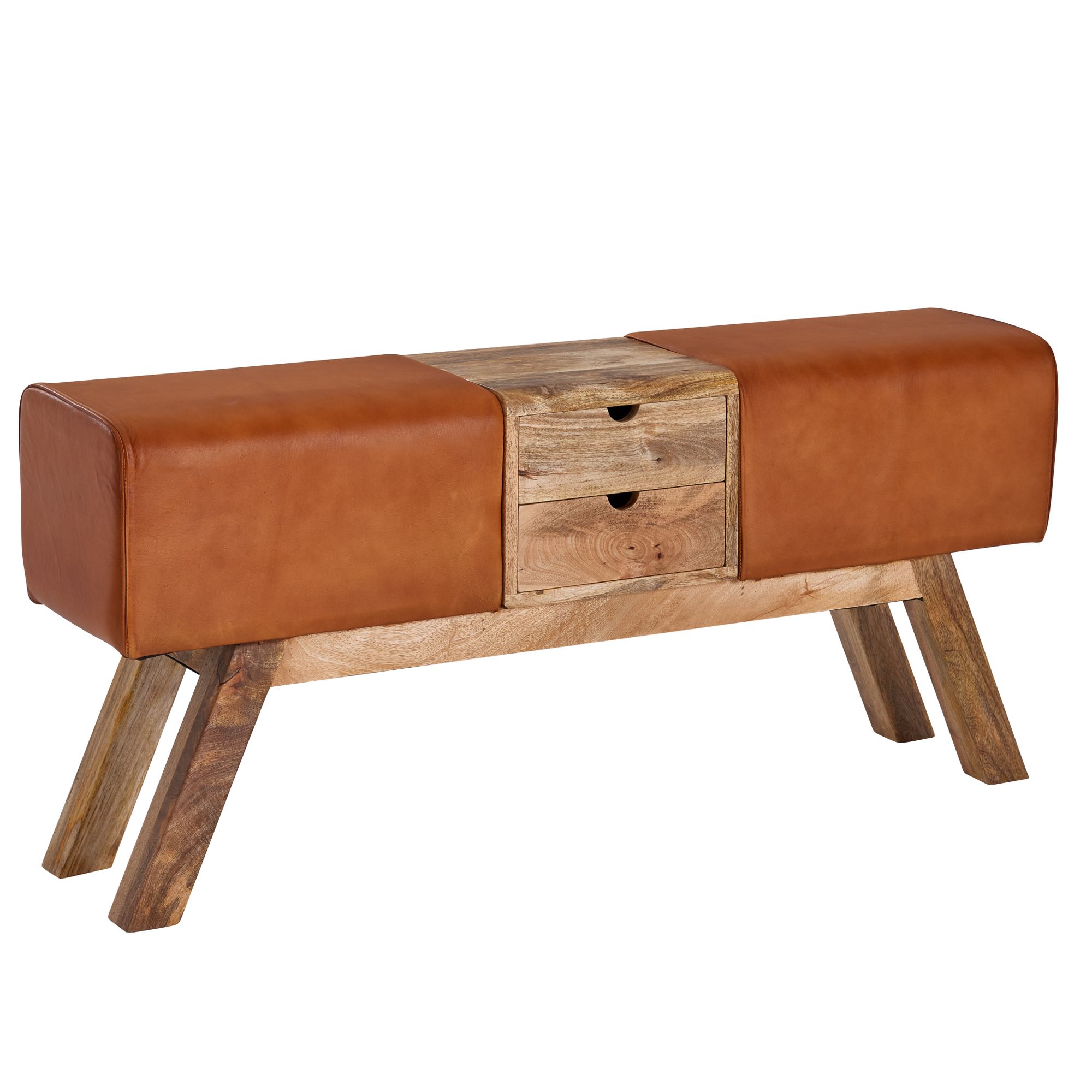 Banco de ginásio de design castanho com gavetas 120x56x30 cm, banco de ginásio feito de couro real com espaço de arrumação, banco de guarda-roupa banco de banco banco banco de ginásio springbok
