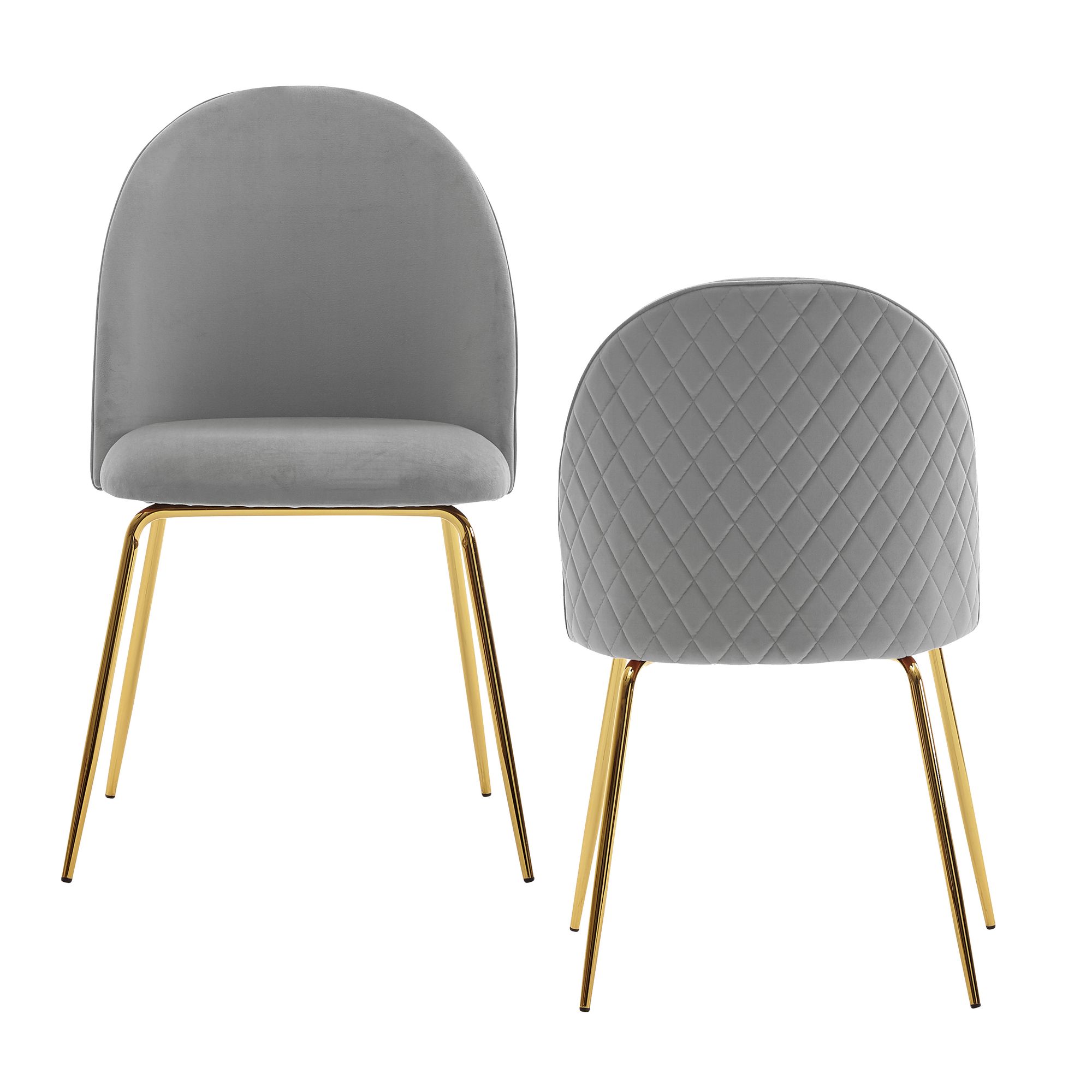 Conjunto de 2 cadeiras de jantar para sala de estar cinza com cadeira de cozinha cadeira estofada