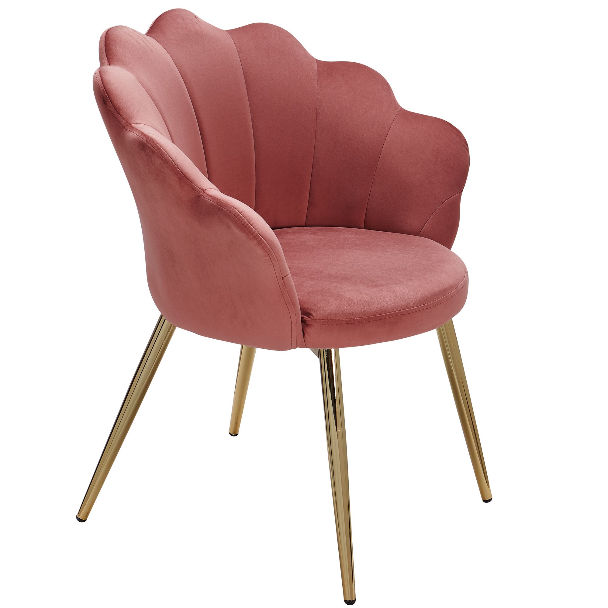 Cadeira de jantar de sala de estar tulipa com cadeira de cozinha estofada rosa