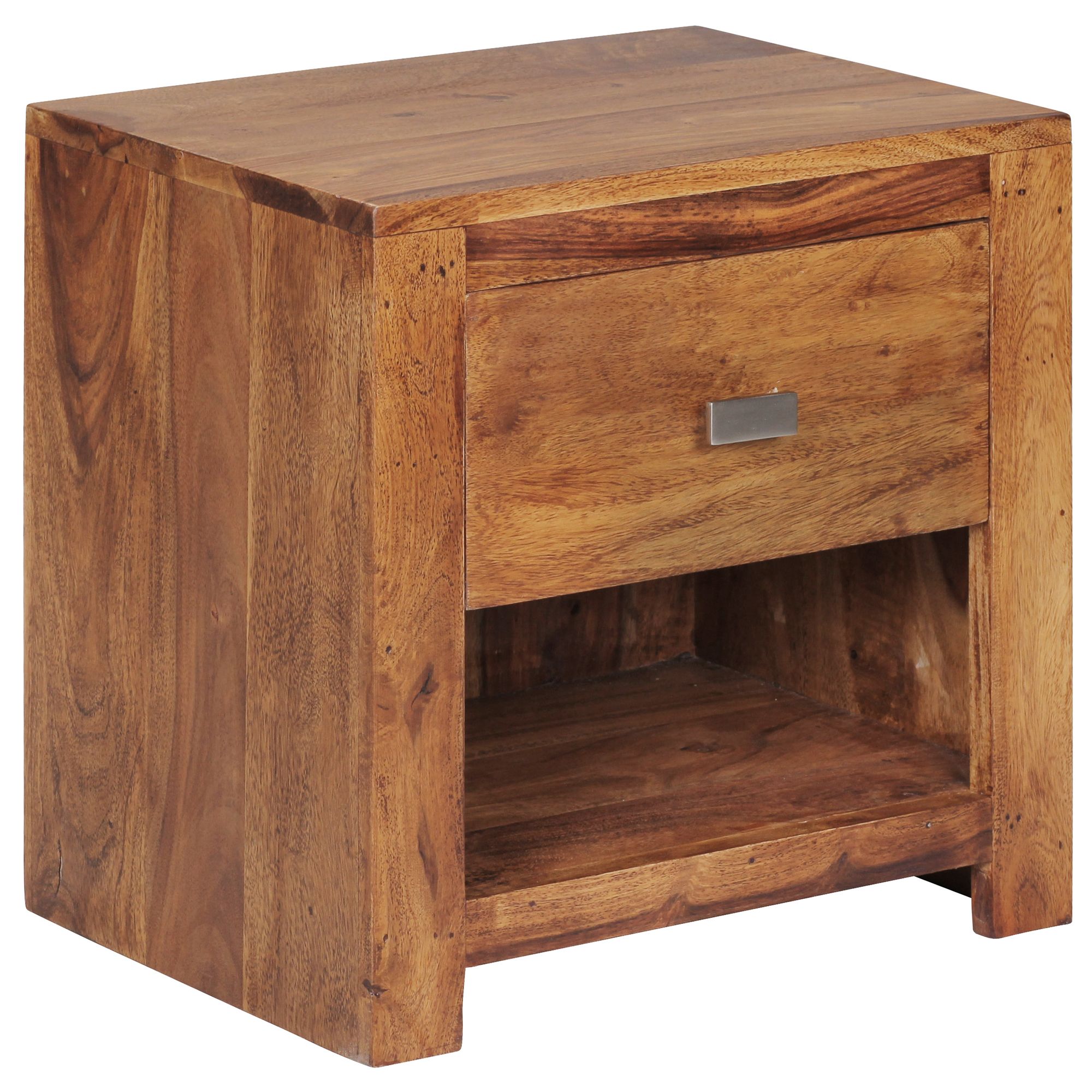 Mesa de cabeceira de mesa de cabeceira de gaveta de madeira maciça residente console noturno mumbai