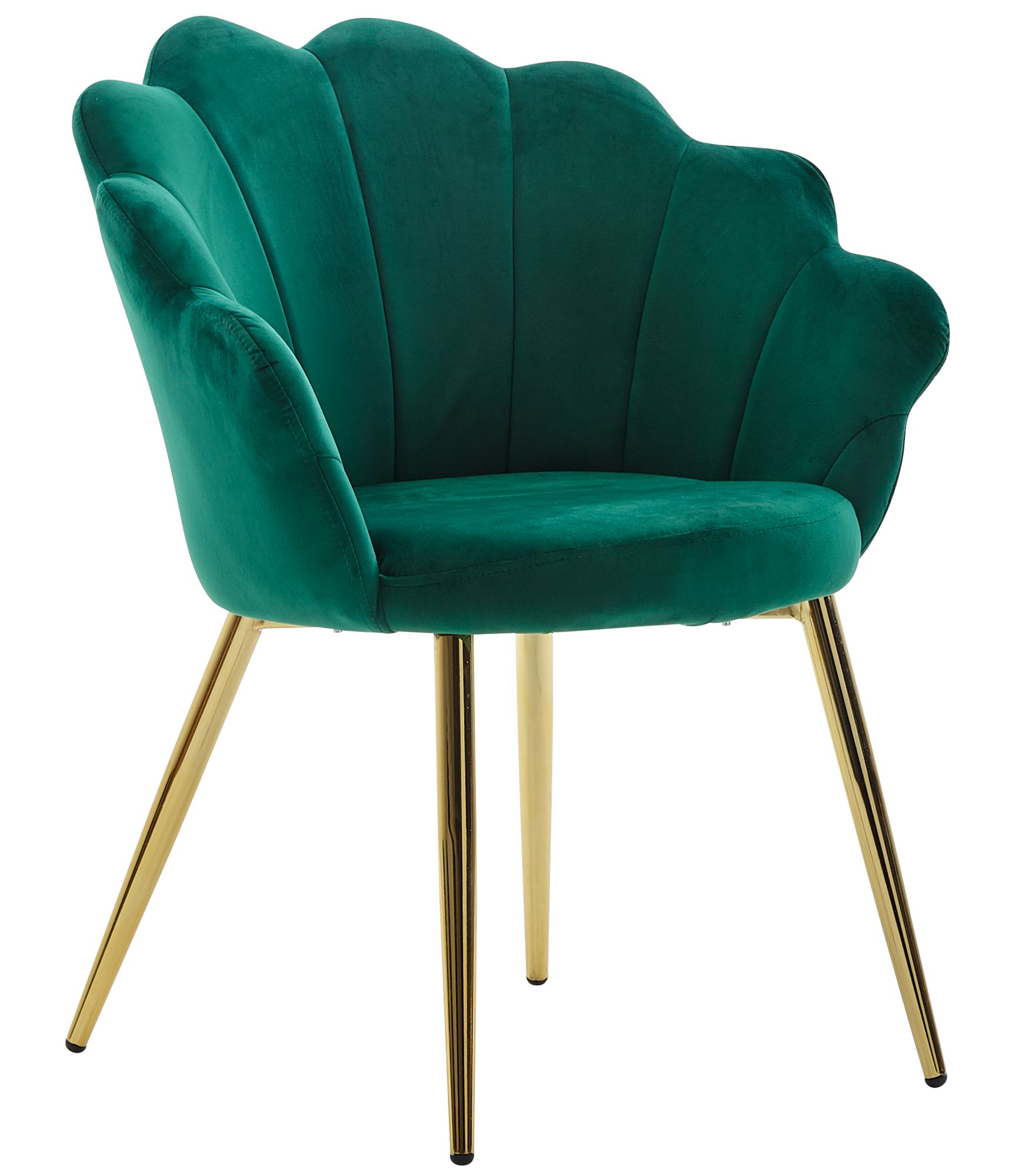 Cadeira de jantar de sala de estar tulipa com cadeira de cozinha estofada verde