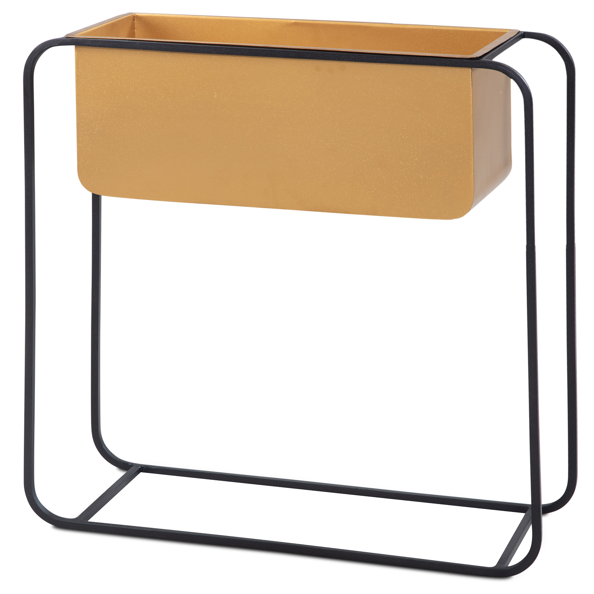 Vaso de Planta em Metal | Dourado & Preto | 60x60x24 cm Vaso de Planta em Metal | Dourado & Preto | 60x60x24 cm