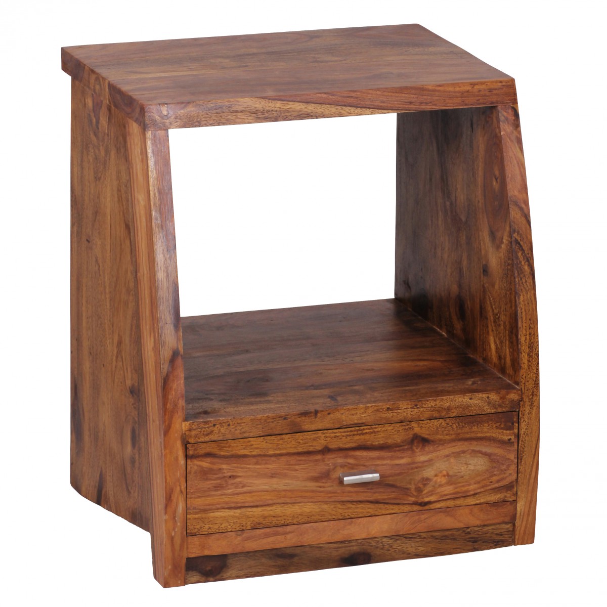 Mesa de cabeceira de mesa de cabeceira de madeira maciça sheesham residente mumbai 1 push nako