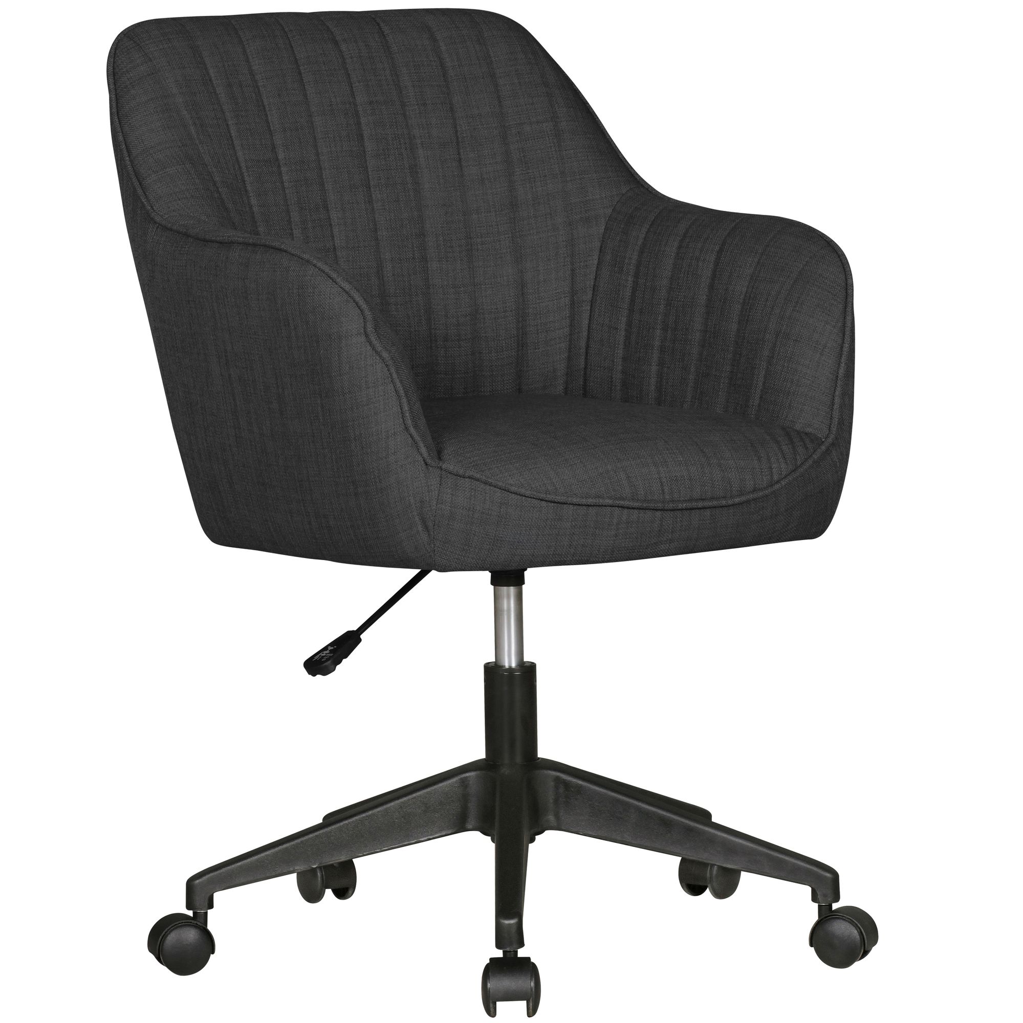 Cadeira de escritório MIAMI tecido antracite | Assento largo 65x65 cm | Capacidade max 120 kg